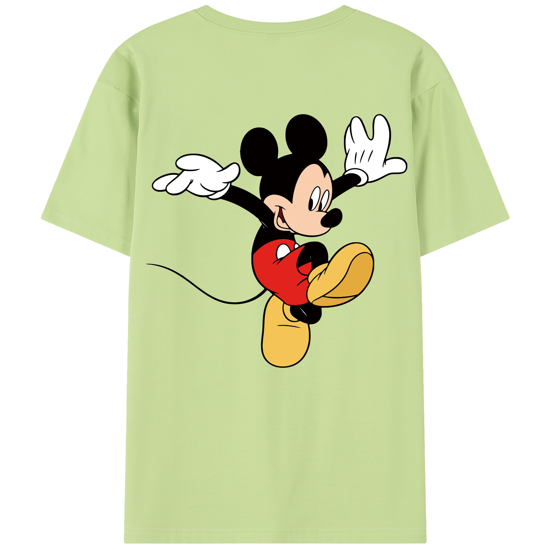 （画像用） ミッキーマウス Mickey Mouse 綿100％半袖Tシャツ（背面プリント）